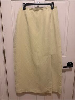 Susan Bristol Soft Lime Maxi Skirt - Size 14
